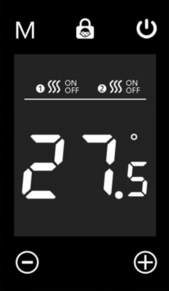 Терморегулятор 2-х модульный AG4541 (черный матовый) 