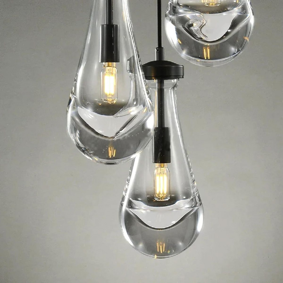 Подвесной светильник DeLight Collection Raindrop MT9093-1H black brushed gold