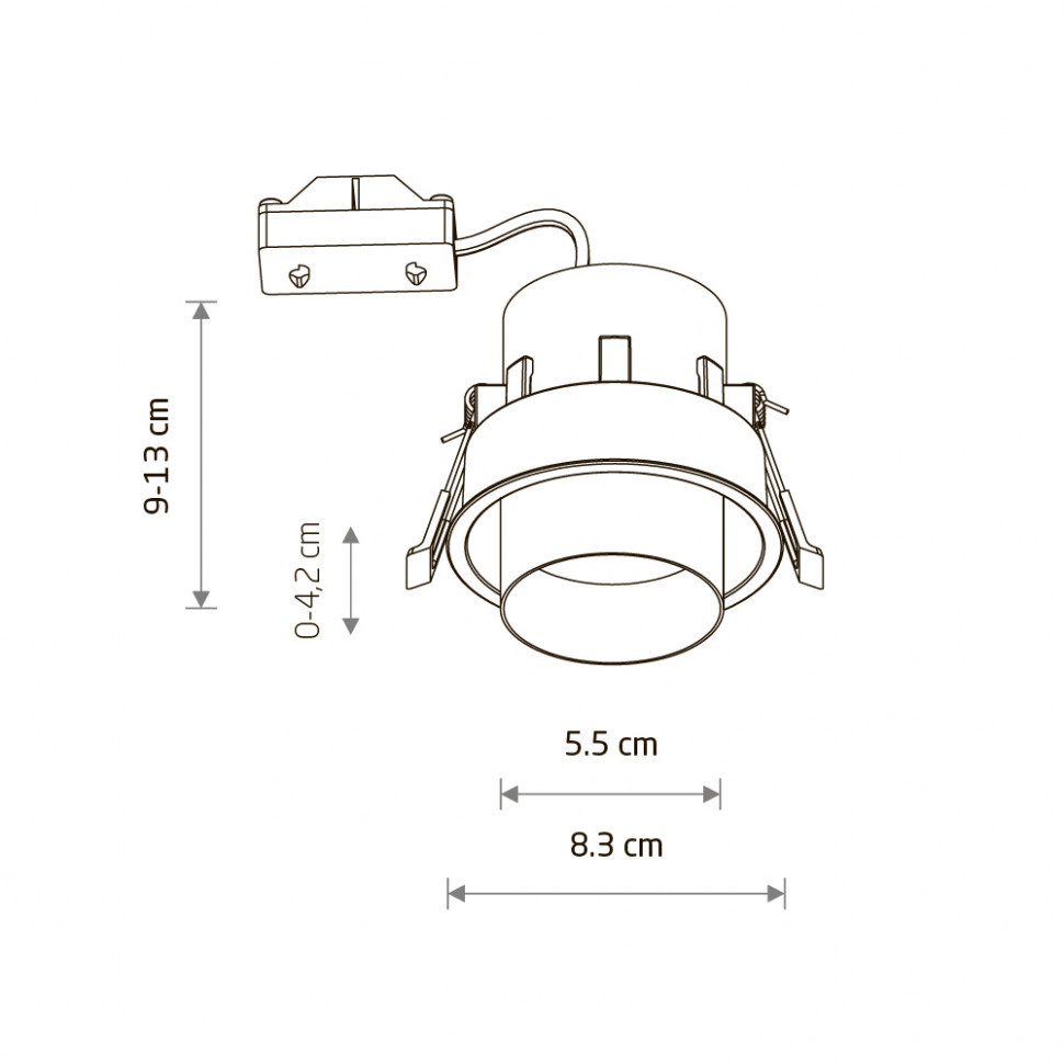 Встраиваемый светильник Nowodvorski Mono Slide Gold/White 10798