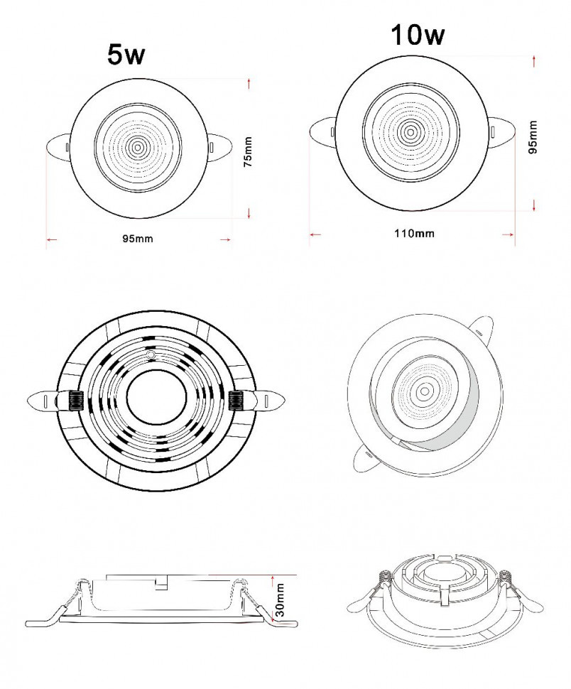 Встраиваемый светильник Zortes Raiz ZRS.57795.5