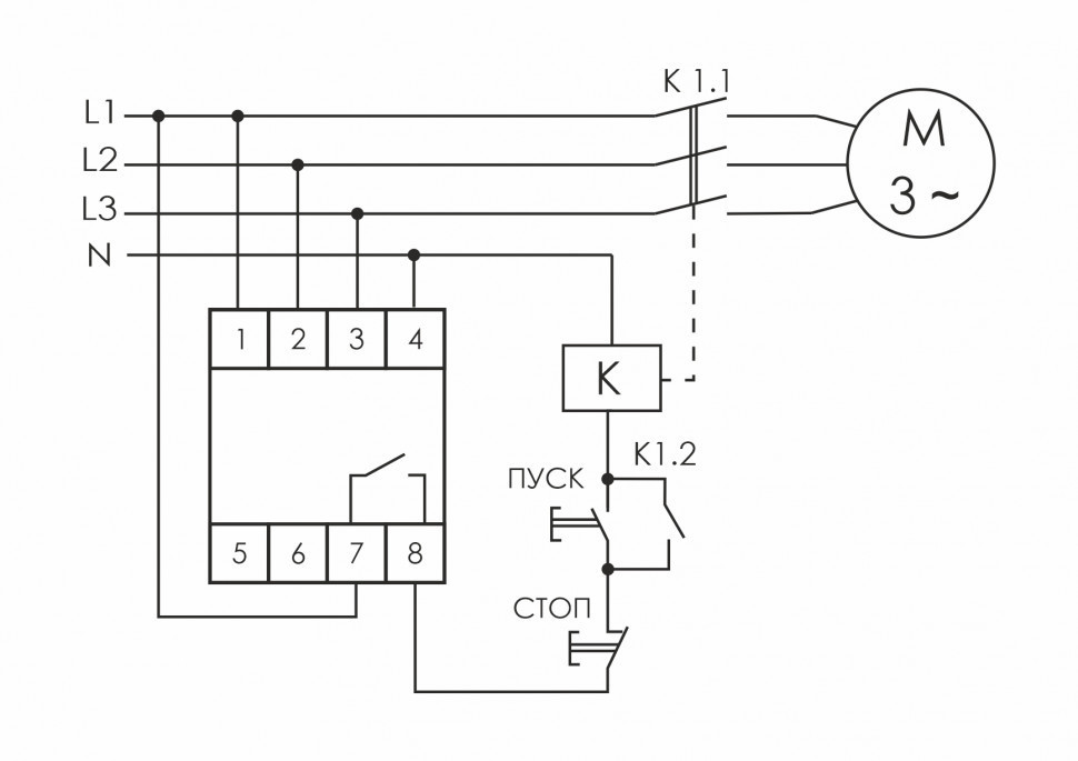 Реле контроля наличия, асимметрии фаз CZF-B