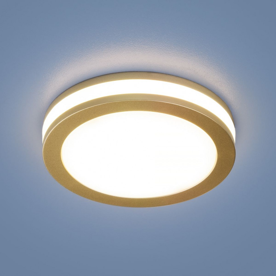 Встраиваемый светодиодный светильник Elektrostandard DSKR80 5W 4200K SGD золото матовый 4690389041303