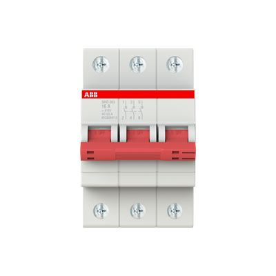 SHD203/16, рубильник ABB, 16А, 3P, 10кА, AC/DC, защита цепей, электрооборудование
