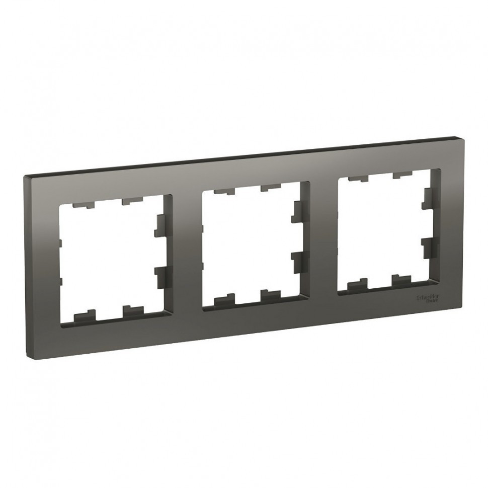 ATN000903 Рамка Systeme Electric Atlas Design на 3 поста сталь