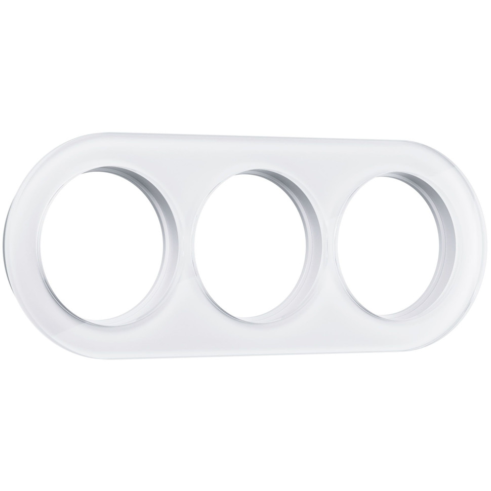 Рамка из стекла на 3 поста белый W0035101