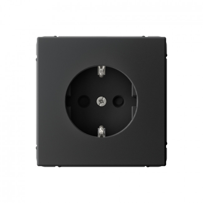 Розетка силовая со шторками, Schneider Electric Art Gallery Карбон GAL001045