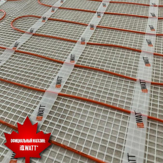 Тонкий самоклеящийся греющий мат 150 Вт/м.кв - 9,0м² IQ FLOOR MAT 00114 IQWATT