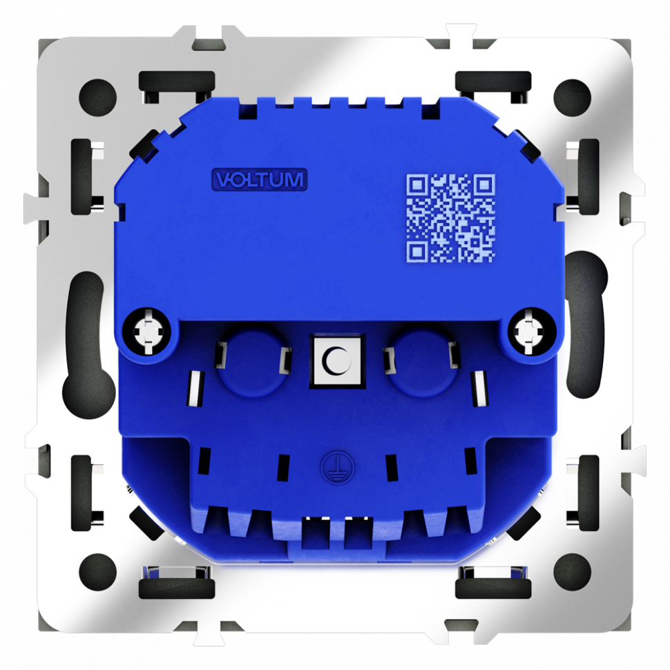 Розетка встраиваемая VOLTUM S70 с заземлением и защитными шторками, 16А, с USB, A+A, (графит) VLS040407