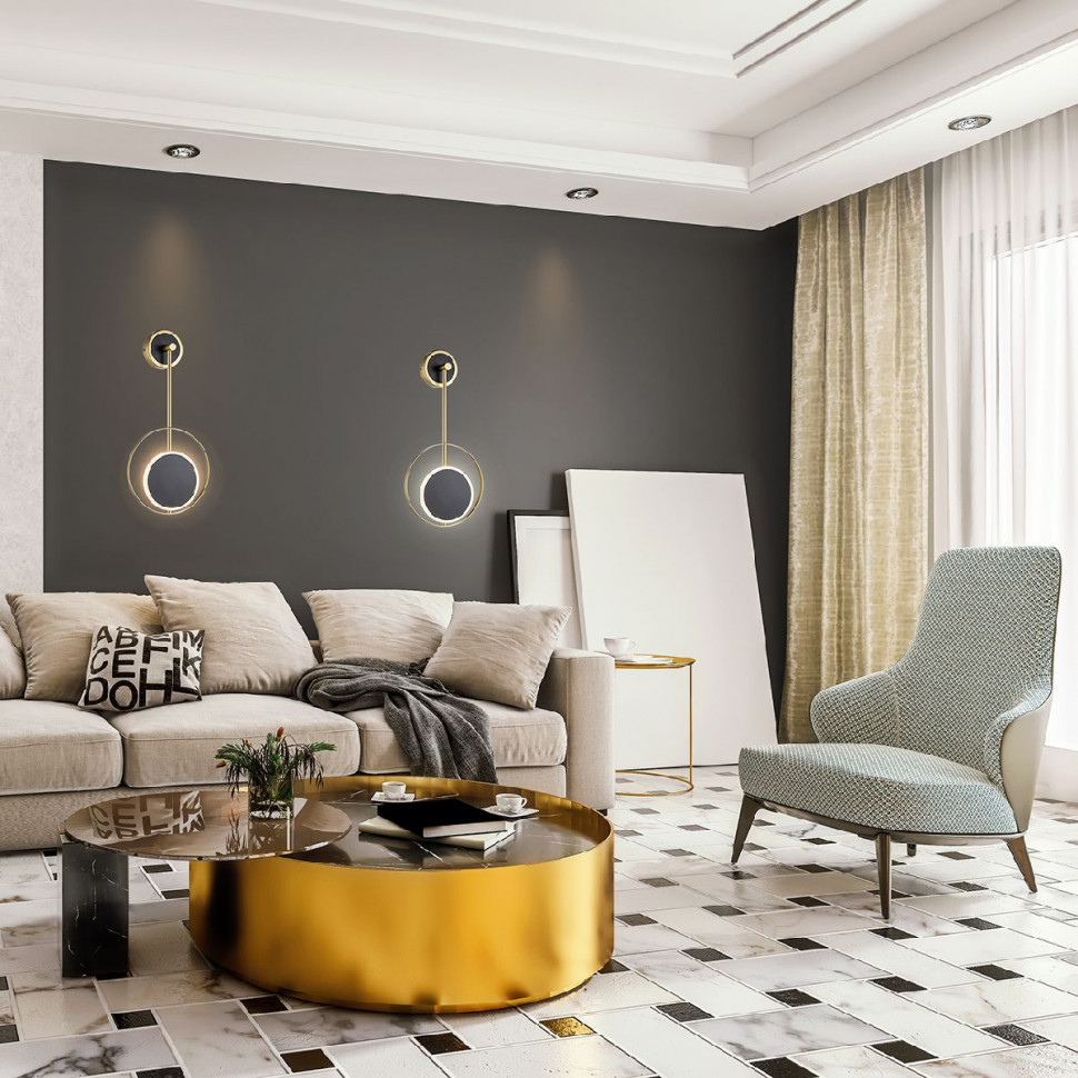 Настенный светильник Escada Hypnosis 10206/SG LED Black/Gold