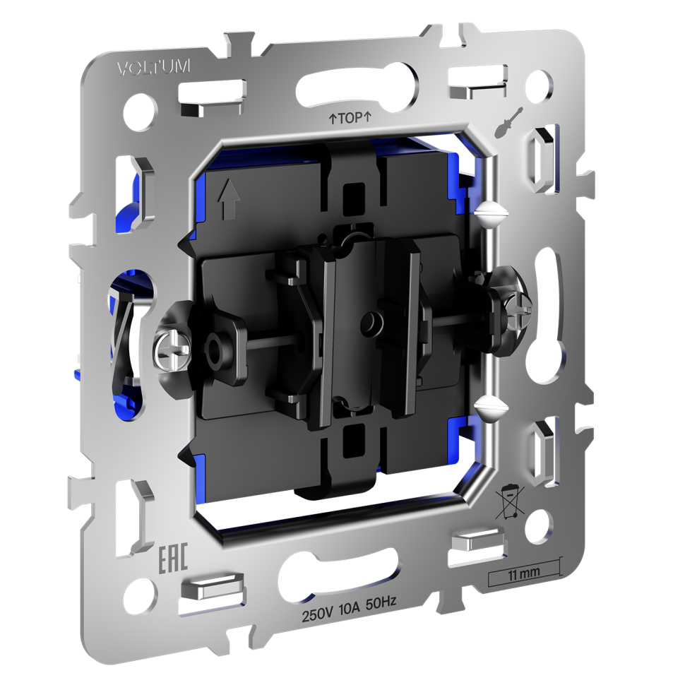 Механизм выключателя одноклавишного 10А, S70