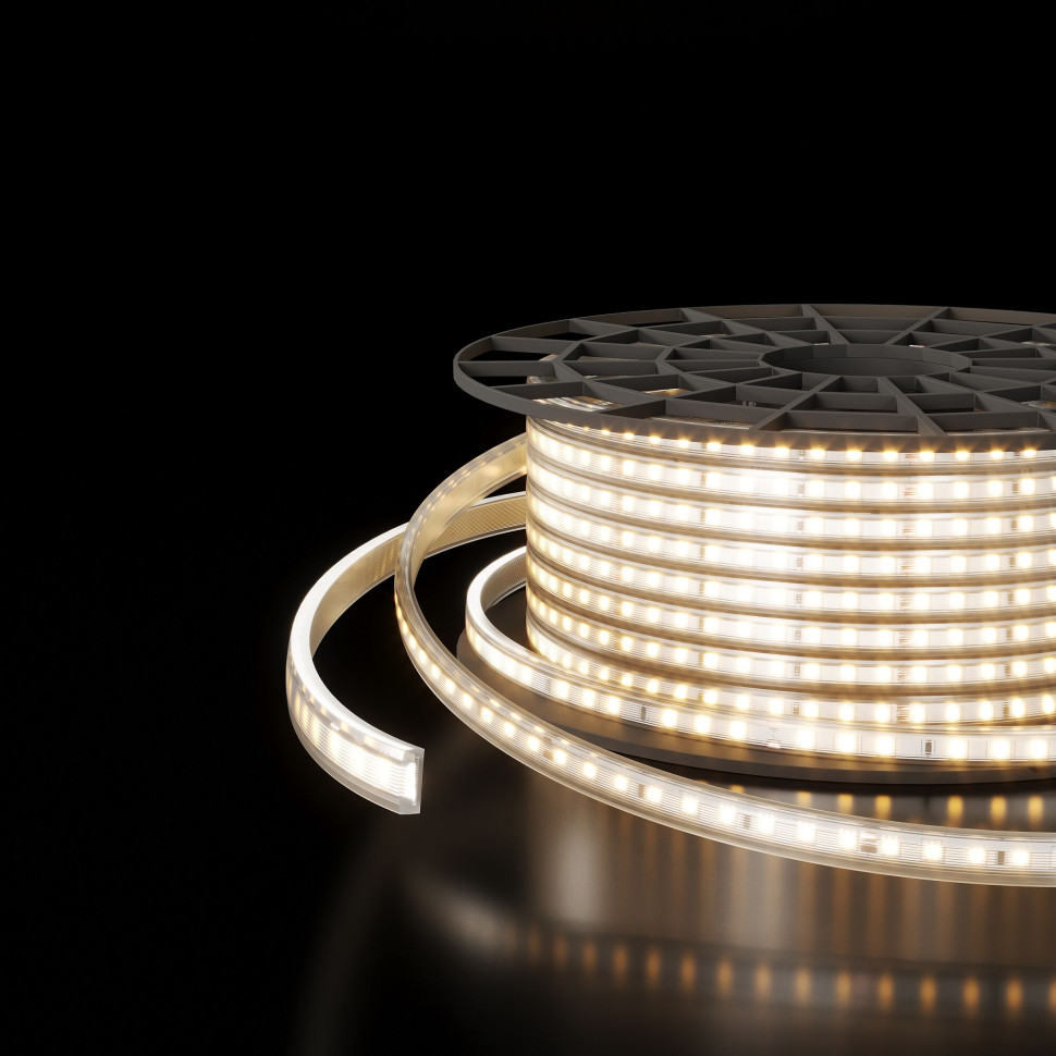 Светодиодная лента 220 В 18 Вт/м 180 Led/м 2835 IP65, дневной белый 4200К, 50 м Лента светодиодная 220V 18W 180Led 2835 двухрядная IP65 дневной белый, 50 м