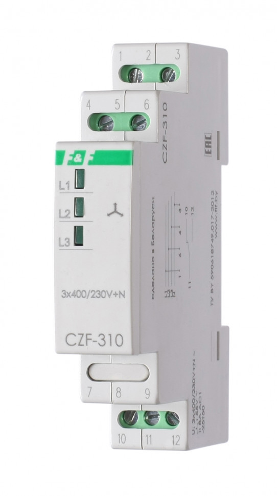Реле контроля наличия, асимметрии фаз CZF-310