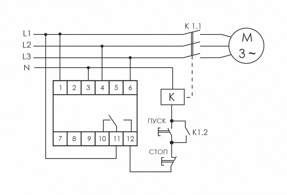 Реле контроля наличия, асимметрии фаз CZF-310