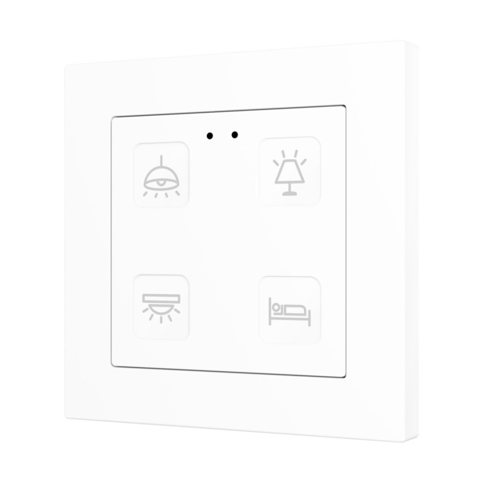 Выключатель сенсорный KNX, с подсветкой клавиш, 55х55мм Zennio Tecla 55 X1/X2/X4/X6