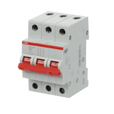 Рубильник ABB SHD203/25 AC/DC 3P 25A 10кА 2CDD273111R0025