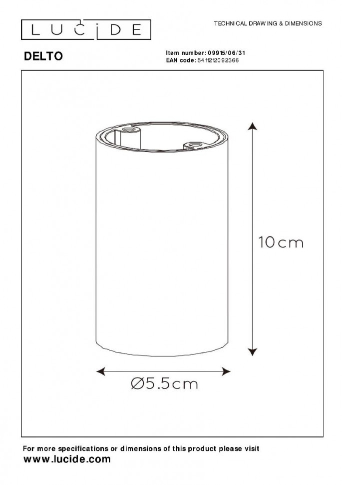 Накладной светильник Lucide Delto 09915/06/31
