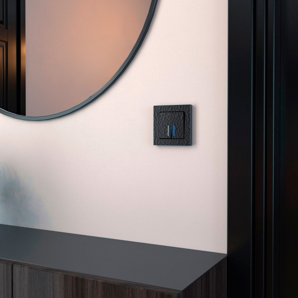 Рамка из поликарбоната на 1 пост Hammer черный W0012408