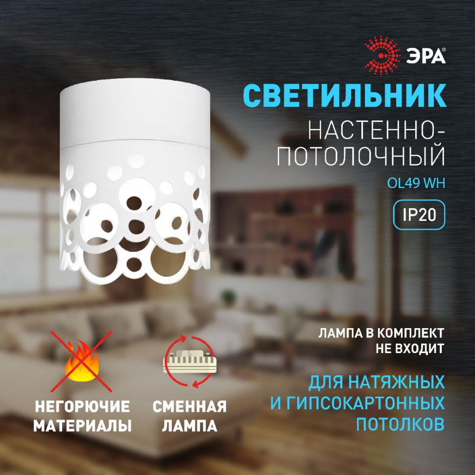 Накладной светильник Эра OL49 WH Б0059801