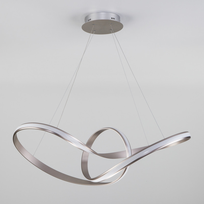 Подвесной светодиодный светильник Eurosvet Kink 90174/1 сатин-никель