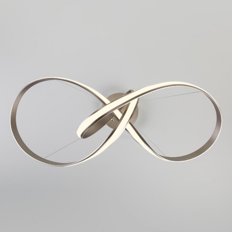 Подвесной светодиодный светильник Eurosvet Kink 90174/1 сатин-никель