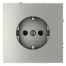 Розетка встраиваемая VOLTUM S70 с заземлением 16А, (сталь) VLS040105