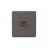 KRANZ Розетка ROUND компьютерная RJ45 кат6 с/у титан KR-78-0724-2