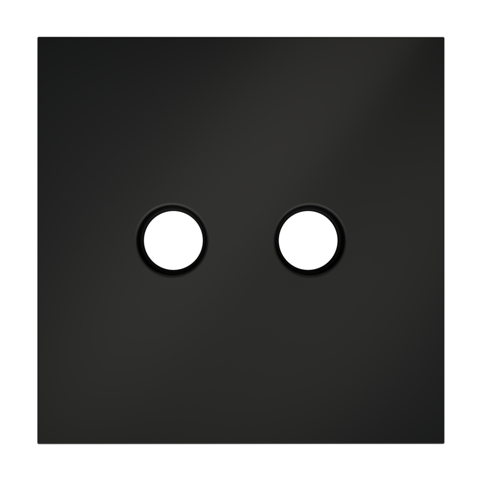 Накладка для розетки телевизионной оконечной TV+SAT, S70 (черный матовый)