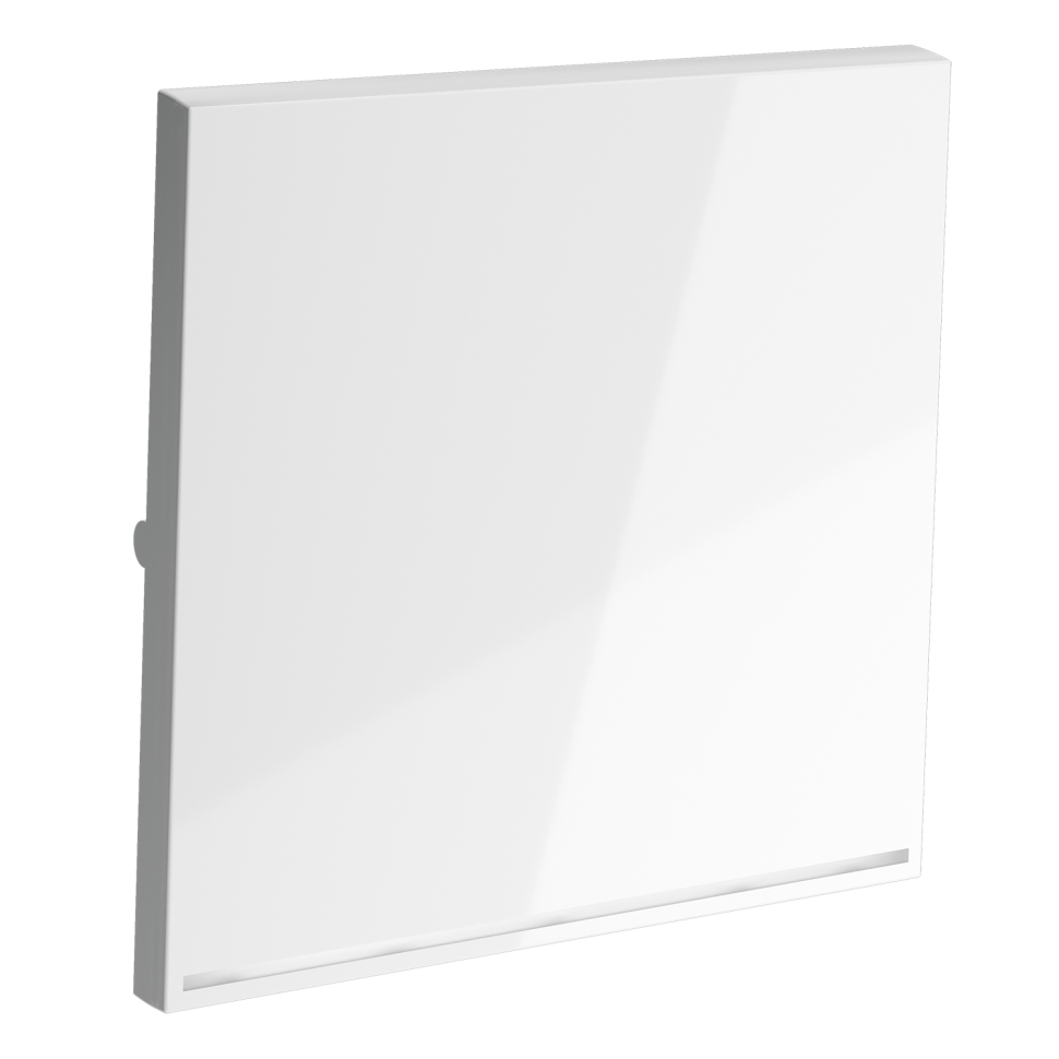 Клавиша для выключателя/переключателя одноклавишного с подсветкой, S70 (белый глянцевый)