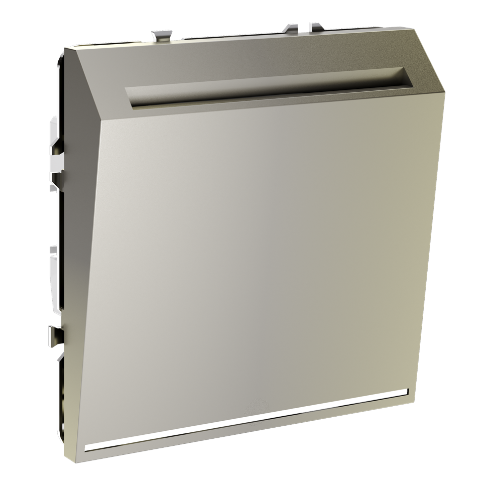 Выключатель встраиваемый VOLTUM S70 карточный 16А, (шелк)