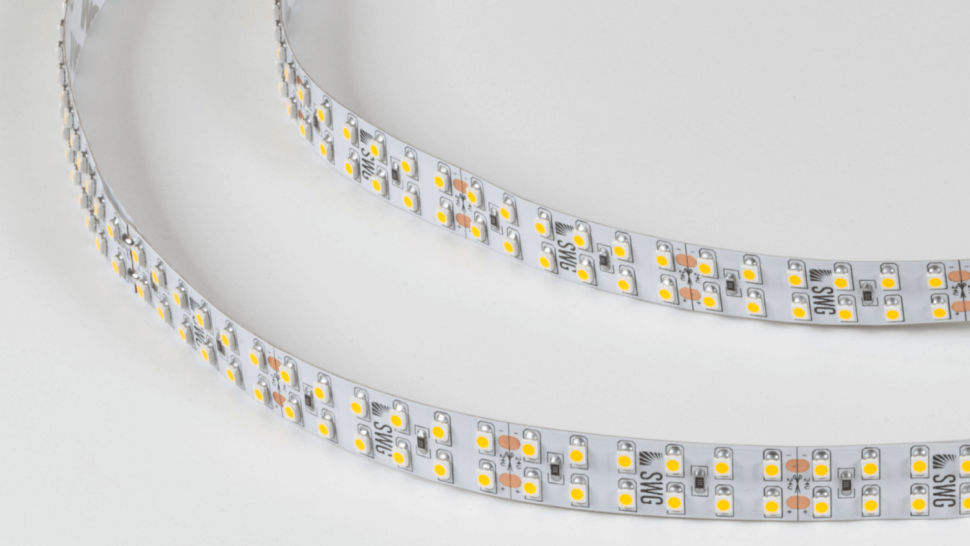  SWG Standard Светодиодная лента  3528, 240 LED/м, 19,2 Вт/м, 24В , IP20, Цвет: Теплый белый, SWG3240-24-19.2-WW-M