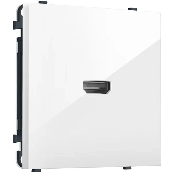MS114030 Комплект механизма розетки HDMI 2.1 SIGMA Белый глянец 30V/900MS 4K-120HZ 8K-60Hz QUANT PRO (SP1140, PR223)