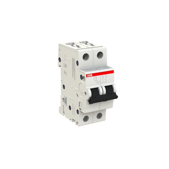 ABB S202-C10 — автомат 2 полюса 10А 6кА (2CDS252001R0104) 