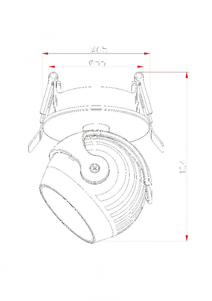 Встраиваемый светодиодный светильник Fiberli 7002-ZZ10W 12130502