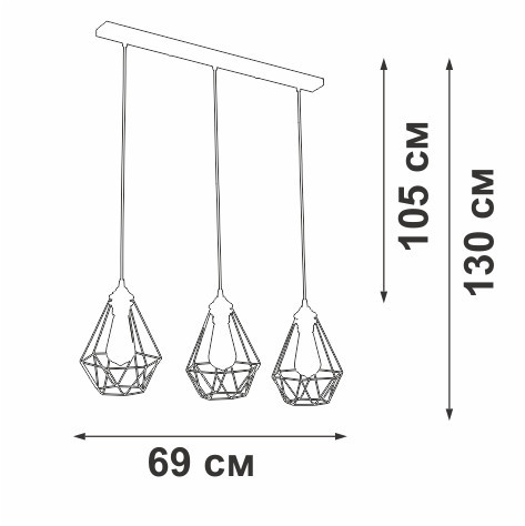 Подвесной светильник Vitaluce V2803-1/3S