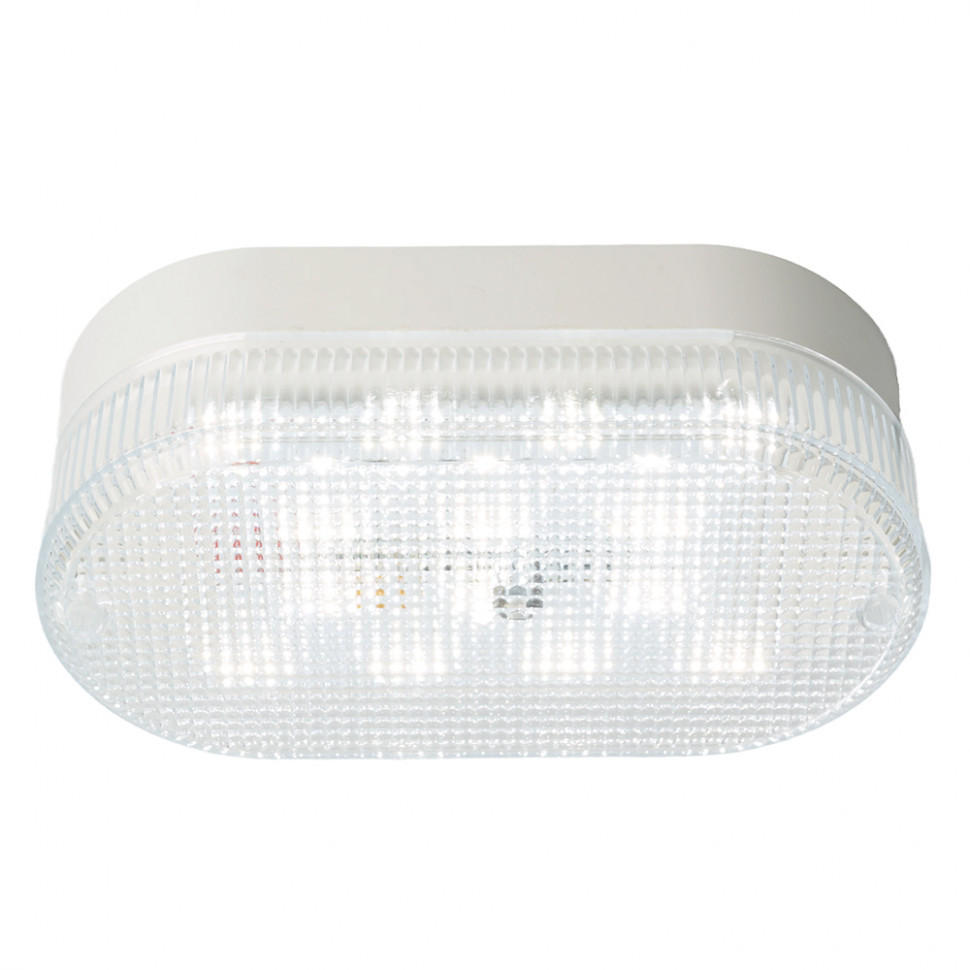 Настенно-потолочный светильник Feron 51511 Светодиодный светильник серии TR ЖКХ Овал 12Вт, 4000К, призма, IP53