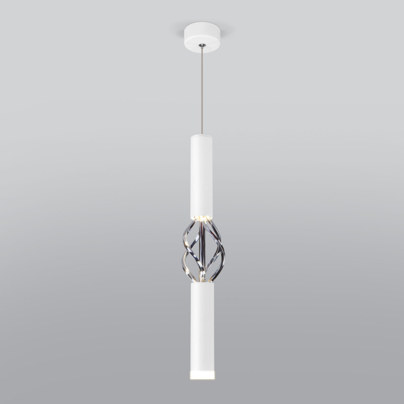 Подвесной светодиодный светильник Eurosvet Lance 50191/1 LED белый/хром