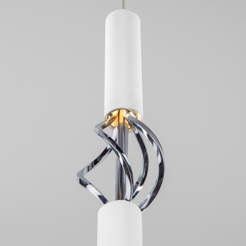 Подвесной светодиодный светильник Eurosvet Lance 50191/1 LED белый/хром