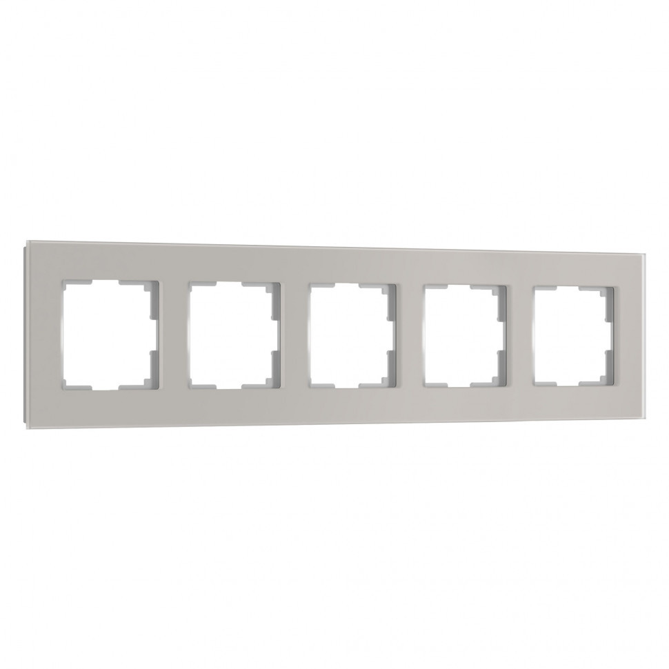 Рамка из стекла на 5 постов Senso дымчатый soft-touch W0053117