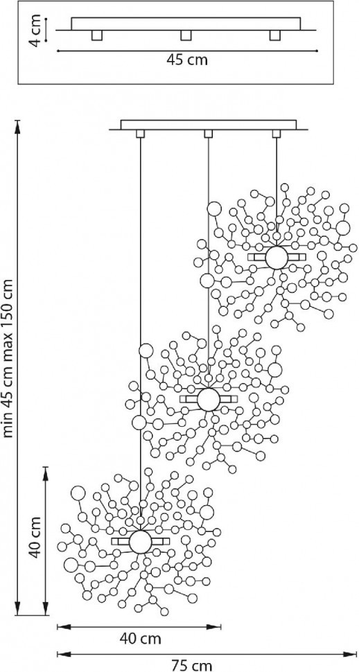 Подвесной светильник Lightstar Extra (721134+572134) L3PR721134