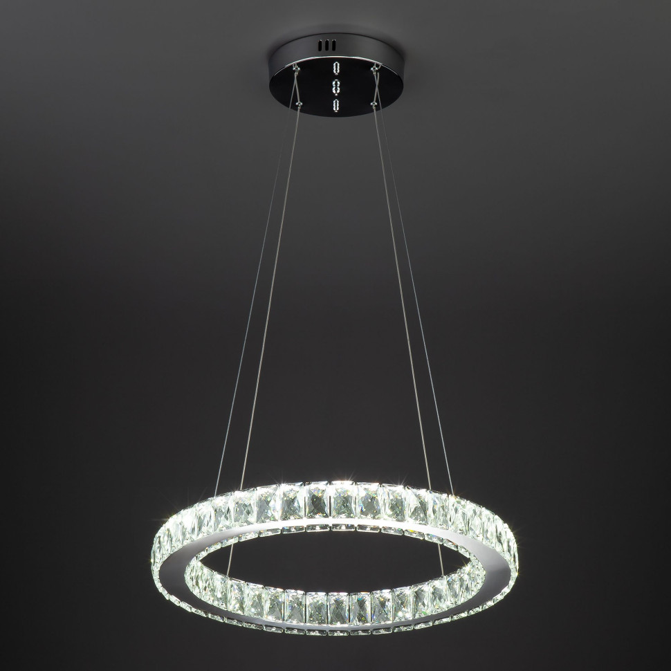 Светодиодная люстра с хрусталем 90023/1 хром