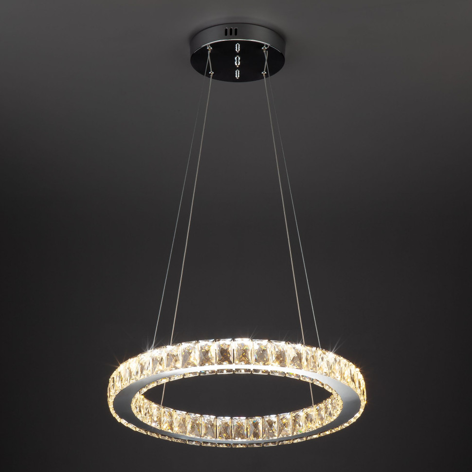 Светодиодная люстра с хрусталем 90023/1 хром