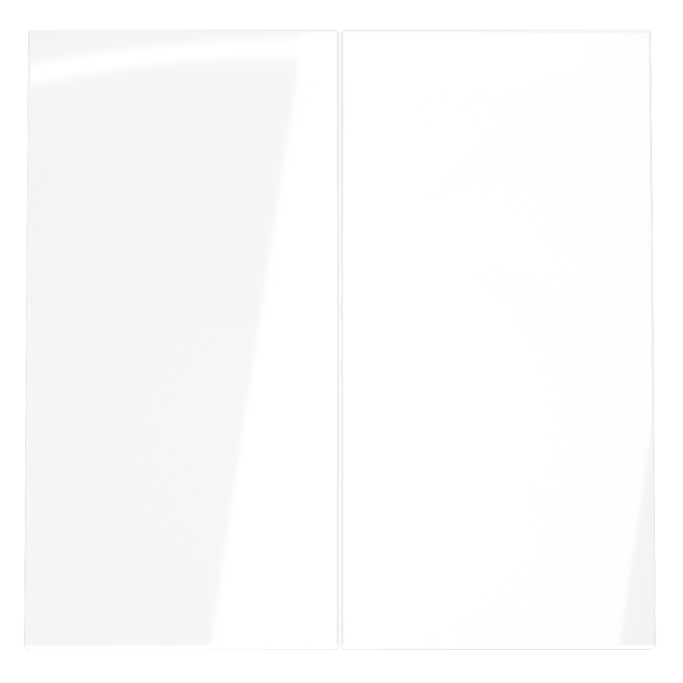 Клавиши для выключателя/переключателя двухклавишного, S70 (белый глянцевый)