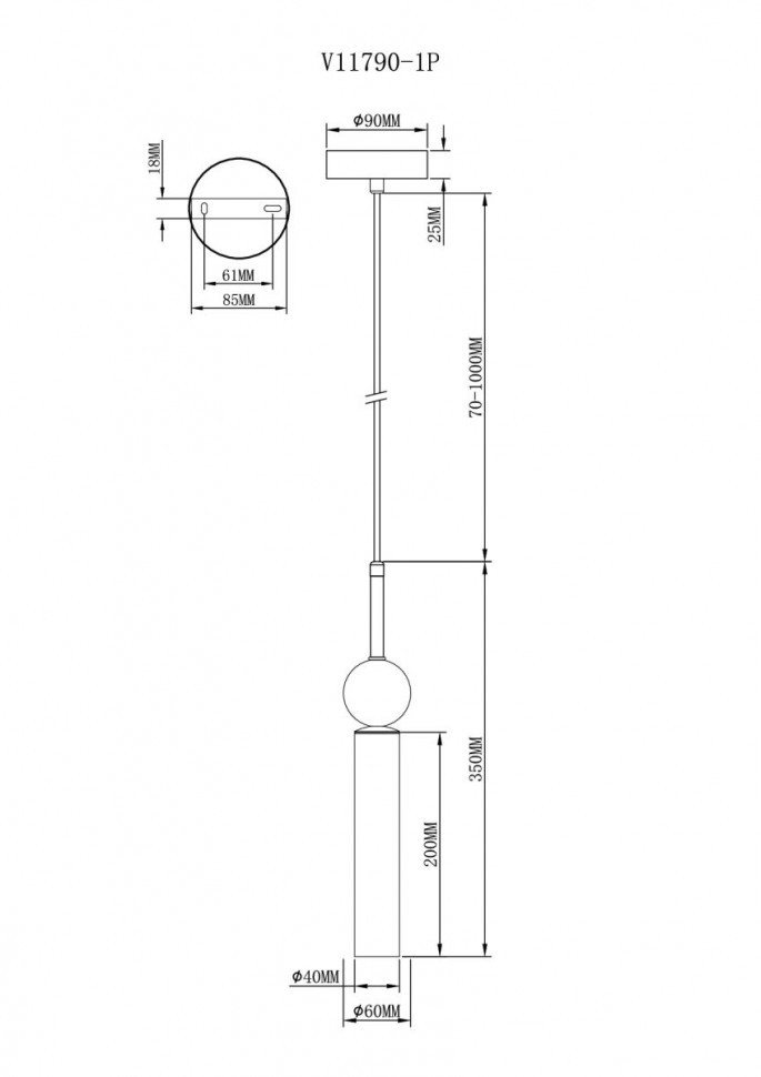 Подвесной светильник Moderli Illis V11790-1P