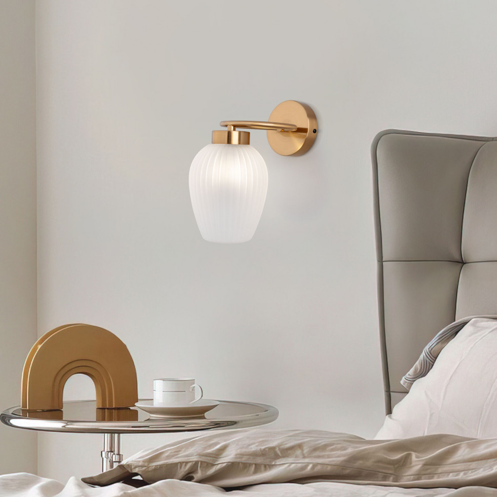 Настенный светильник 30184/1 латунь