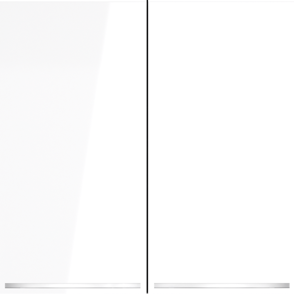 Проходной переключатель встраиваемый VOLTUM S70 двухклавишный с подсветкой 10А, (белый глянцевый)