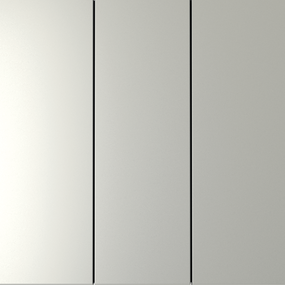 Выключатель встраиваемый VOLTUM S70 трехклавишный 10А, (сталь)