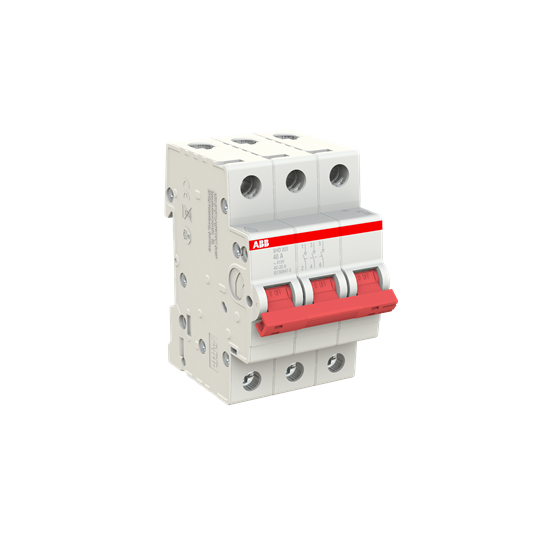 Рубильник ABB SHD203/40 AC/DC 3P 40A 10кА 2CDD273111R0040