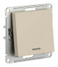 Выключатель одноклавишный Schneider Electric Atlas Design с подсветкой, песочный ATN001213
