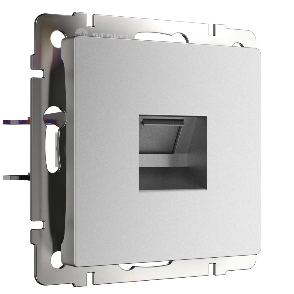 Розетка Ethernet RJ-45 серебряный матовый W1181065