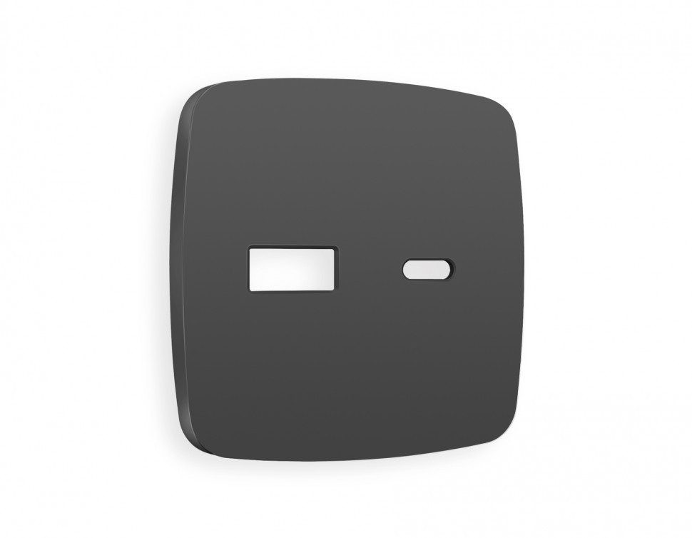 Лицевая панель OMEGA (Графит Мягкое касание) для розетки 2USB тип A+C QUANT OP9110